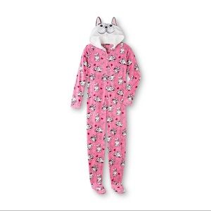 Joe Boxer French Bulldog Hooded Footie Pajamas